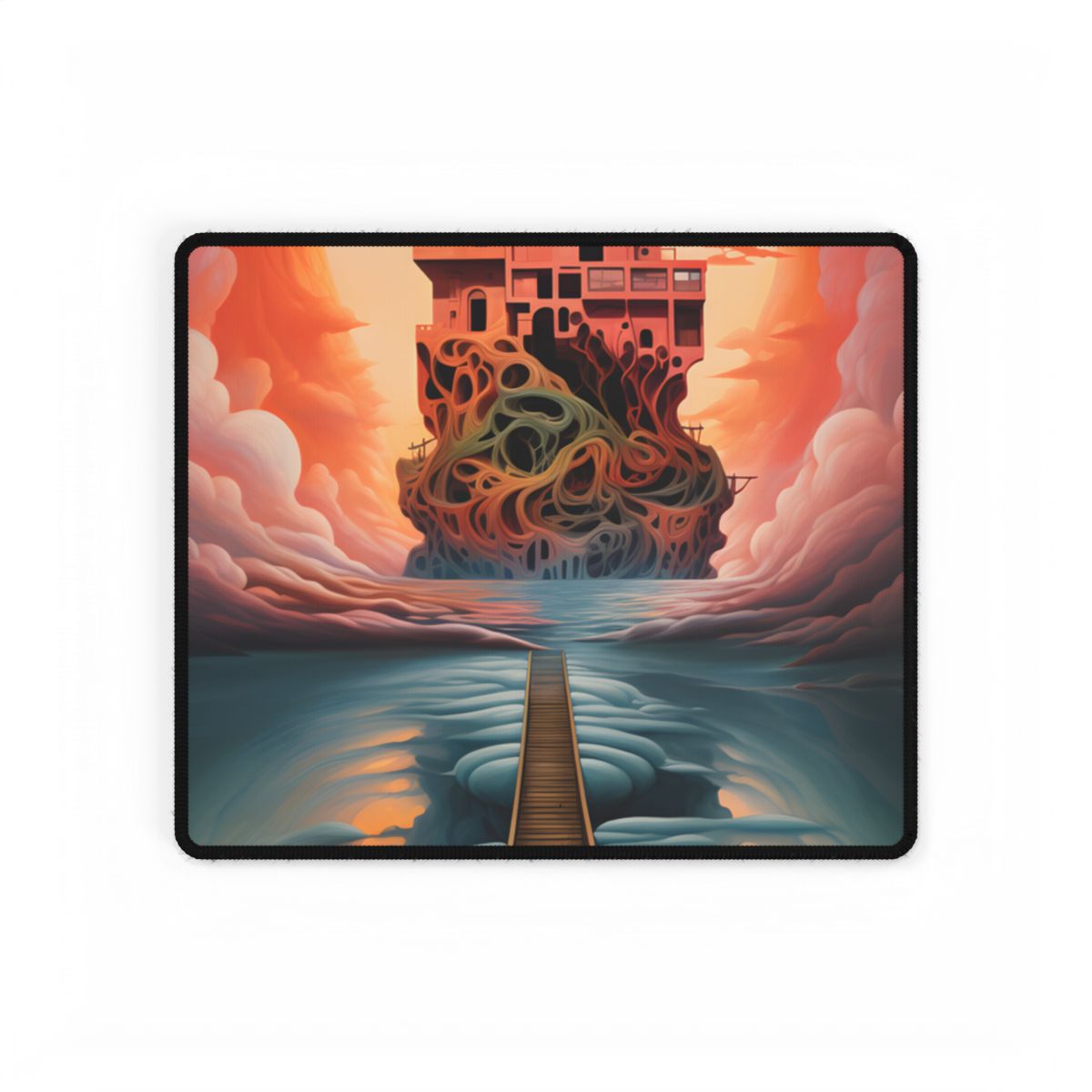 Surreal Dreamscape: Psychedelic Artwork - Desk Mat
