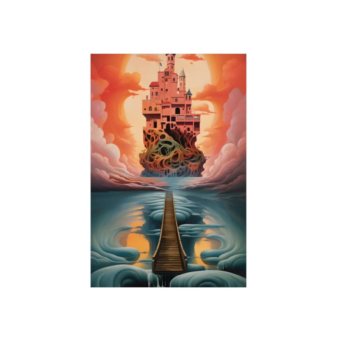 Surreal Dreamscape: Psychedelic - Metal Poster
