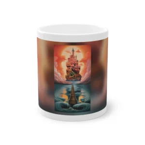 Pink Castle on Wooden Bridge Mug