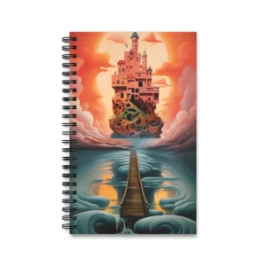 Pink Castle on Wooden Bridge Spiral Notebook