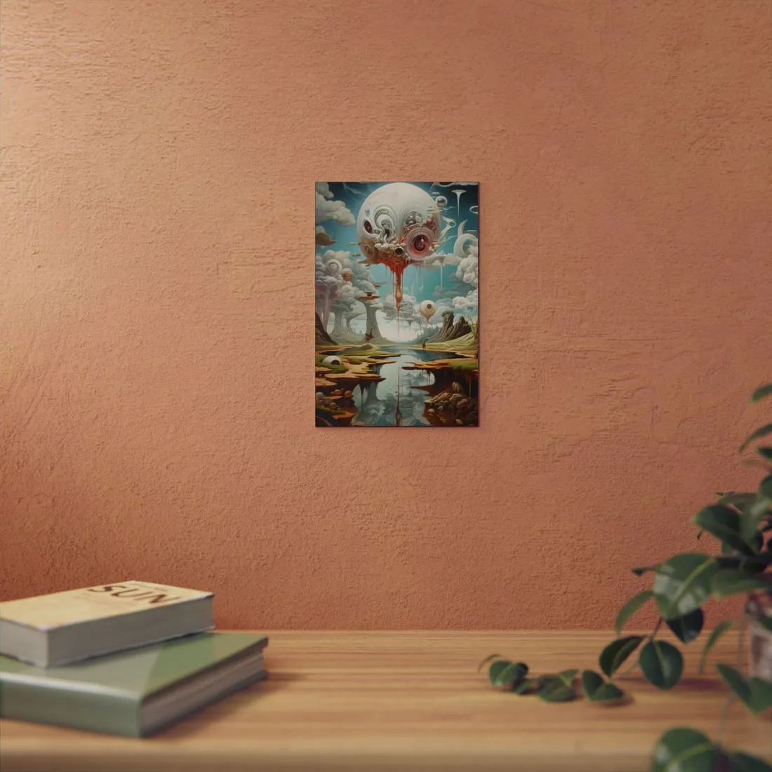 Surreal Dreamscapes: Psychedelic Rock Formation - Metal Poster