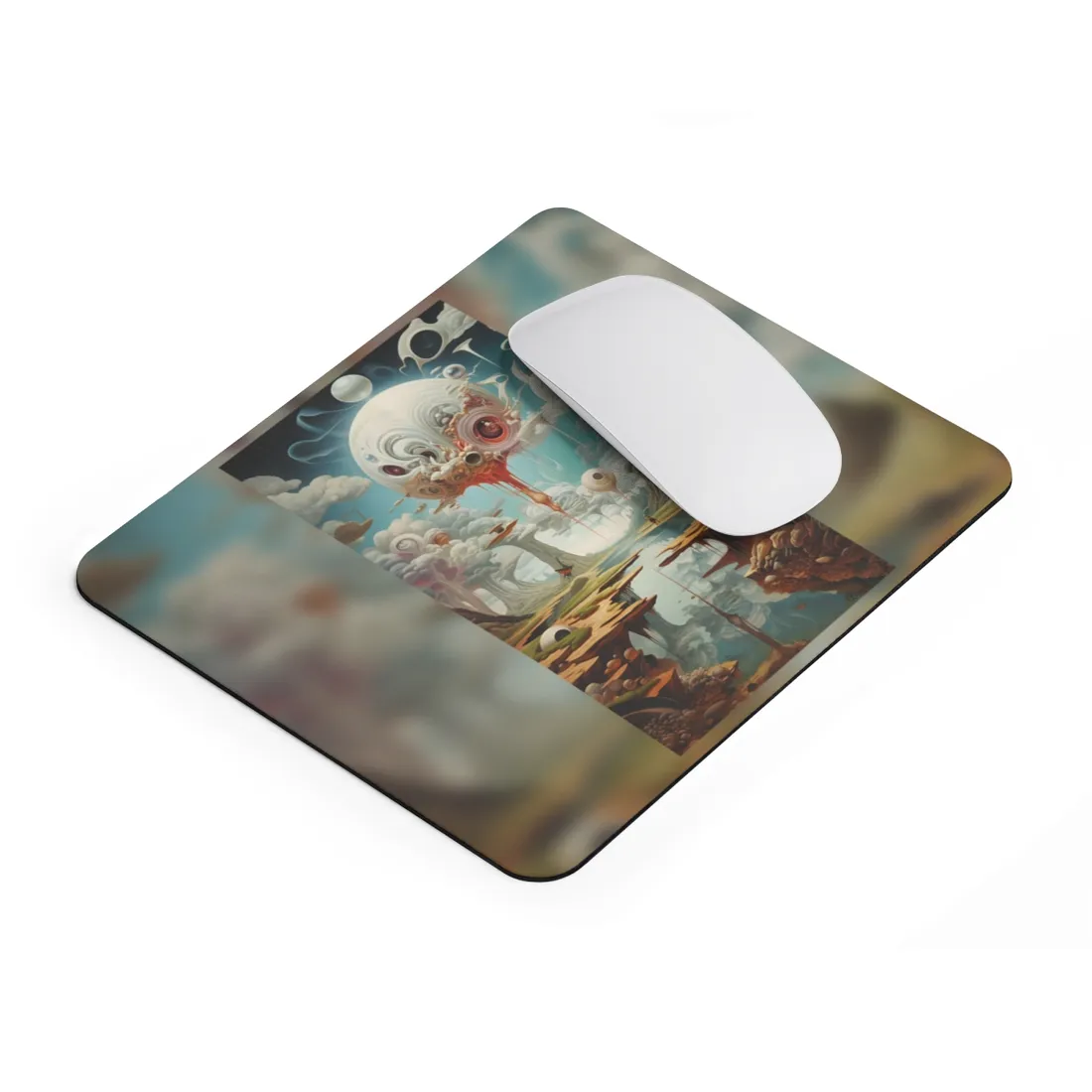 Surreal Dreamscapes: Psychedelic Rock Formation - Mouse Pad