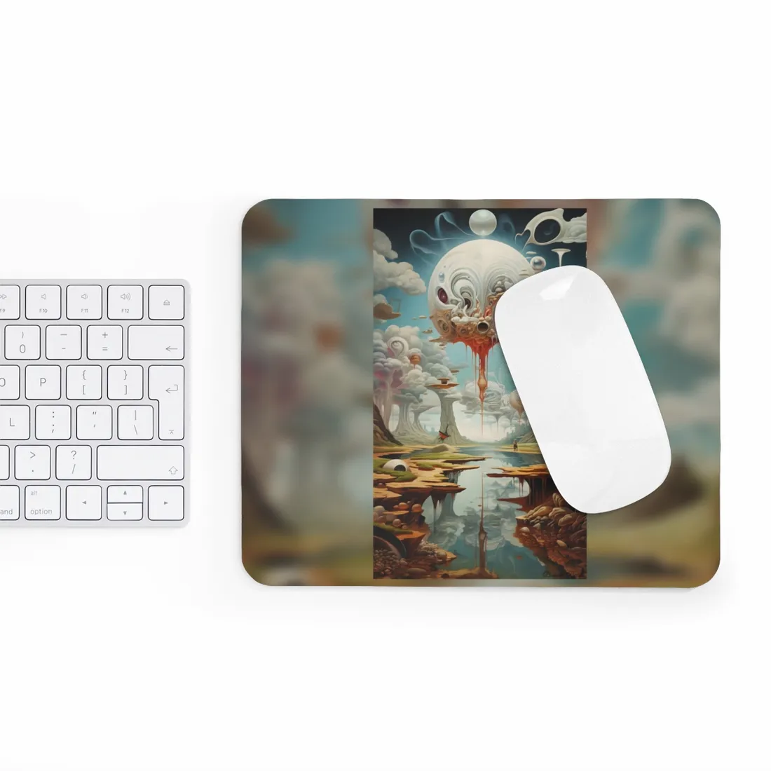 Surreal Dreamscapes: Psychedelic Rock Formation - Mouse Pad