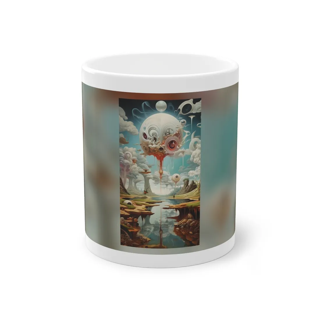 Surreal Dreamscapes: Psychedelic Rock Formation - Mug
