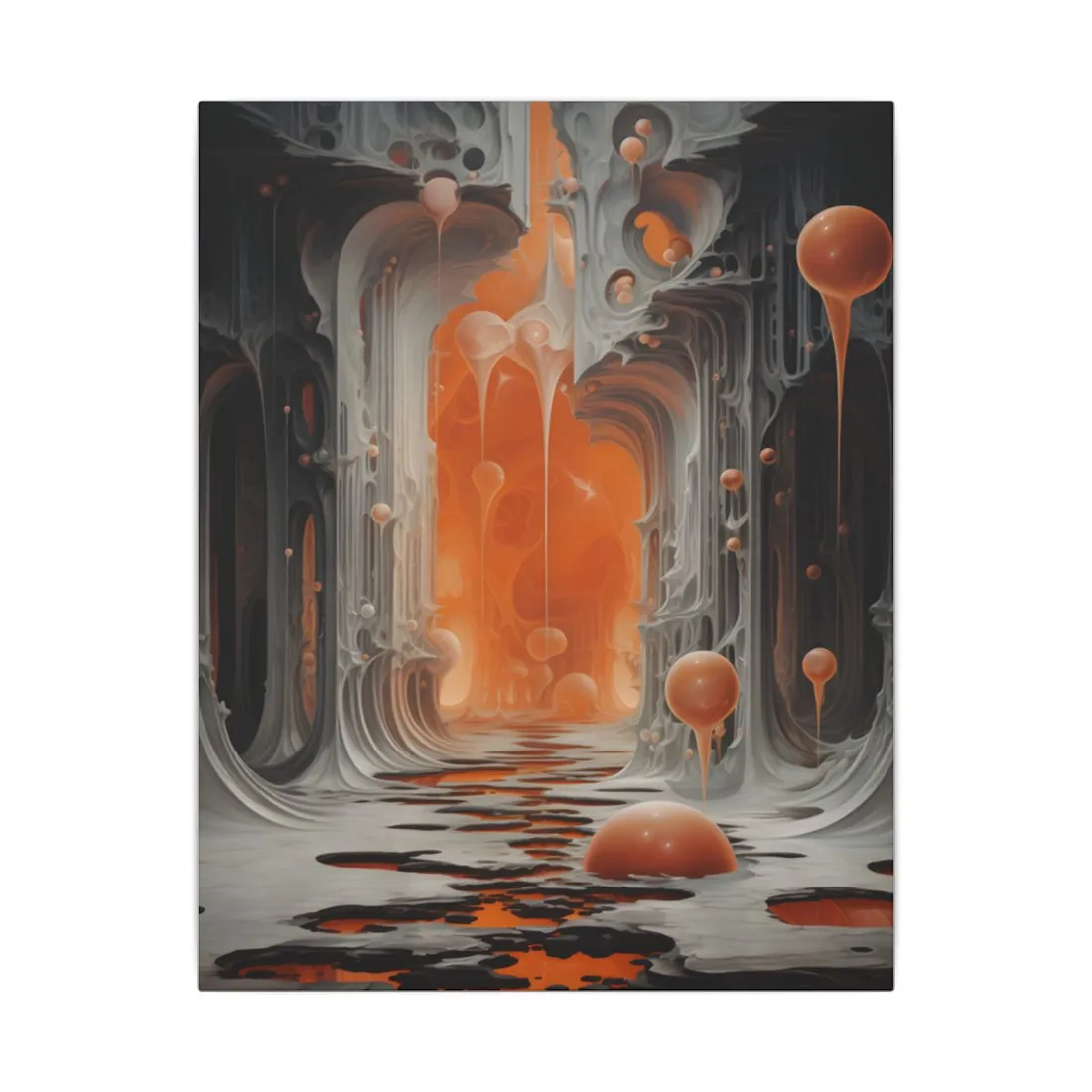 Surreal Fantasy: Tears in Reality with Portals Digital Art - Canvas