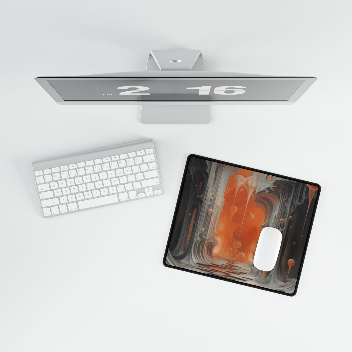 Surreal Fantasy: Tears in Reality with Portals Digital Art - Desk Mat