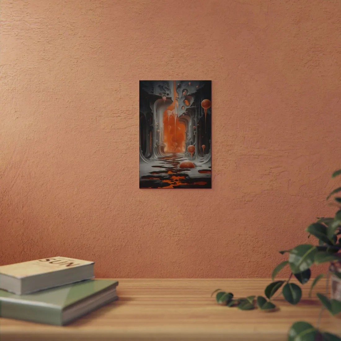 Surreal Fantasy: Tears in Reality with Portals Digital Art - Metal Poster