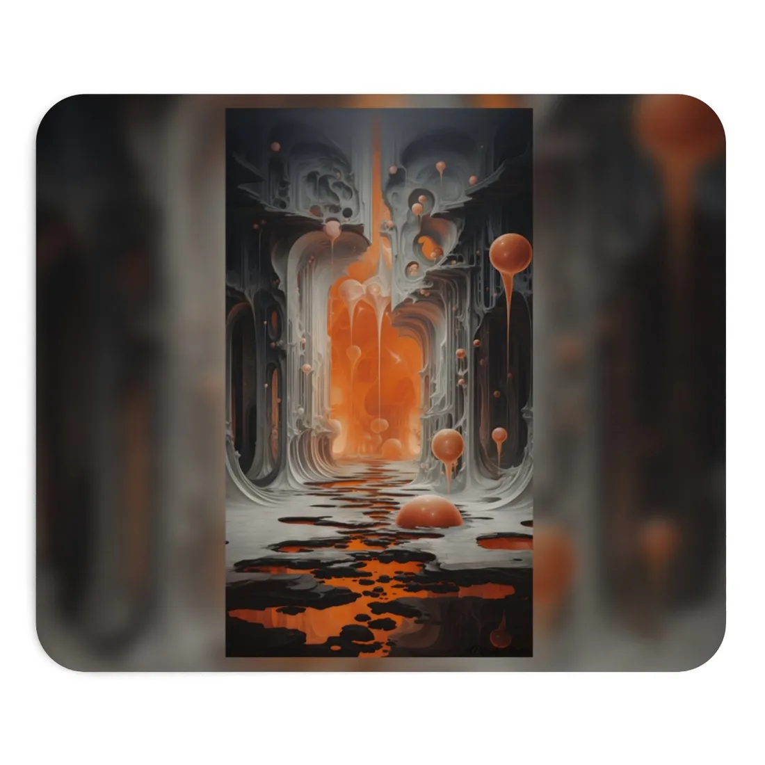 Surreal Fantasy: Tears in Reality with Portals Digital Art - Mouse Pad