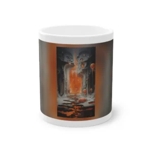 Dripping Orange Corridor Mug