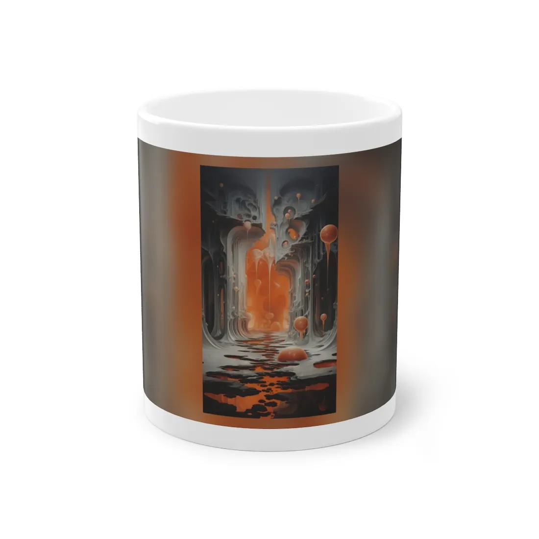 Surreal Fantasy: Tears in Reality with Portals Digital Art - Mug