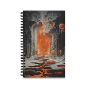Dripping Orange Corridor Spiral Notebook