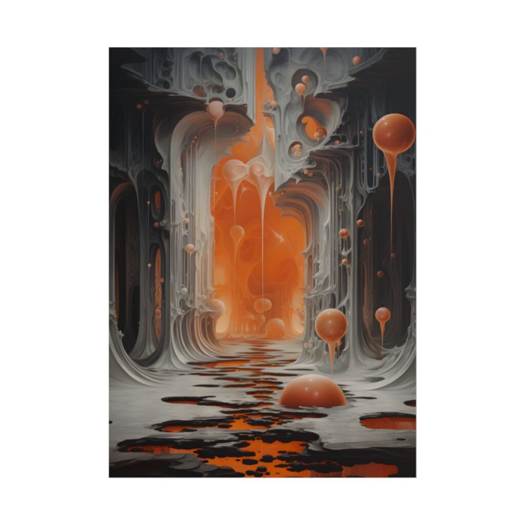 Surreal Fantasy: Tears in Reality with Portals Digital Art - Poster