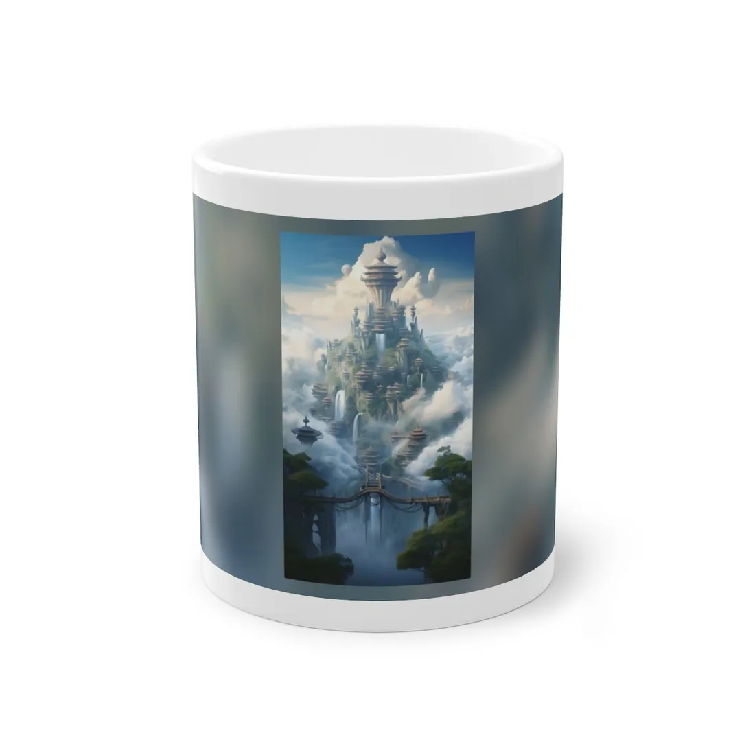 Surreal Floating City: Celestial Fantasy Realm - Mug