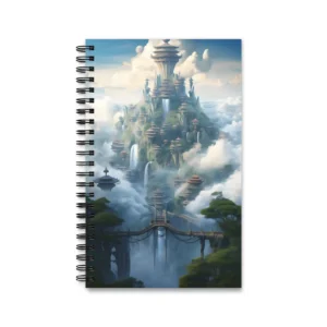 Floating Mountain Temple City Spiral Notebook