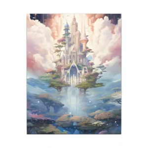 Floating Castle in the Clouds Canvas Print