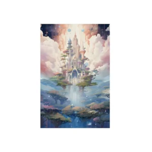 Floating Castle in the Clouds Metal Poster