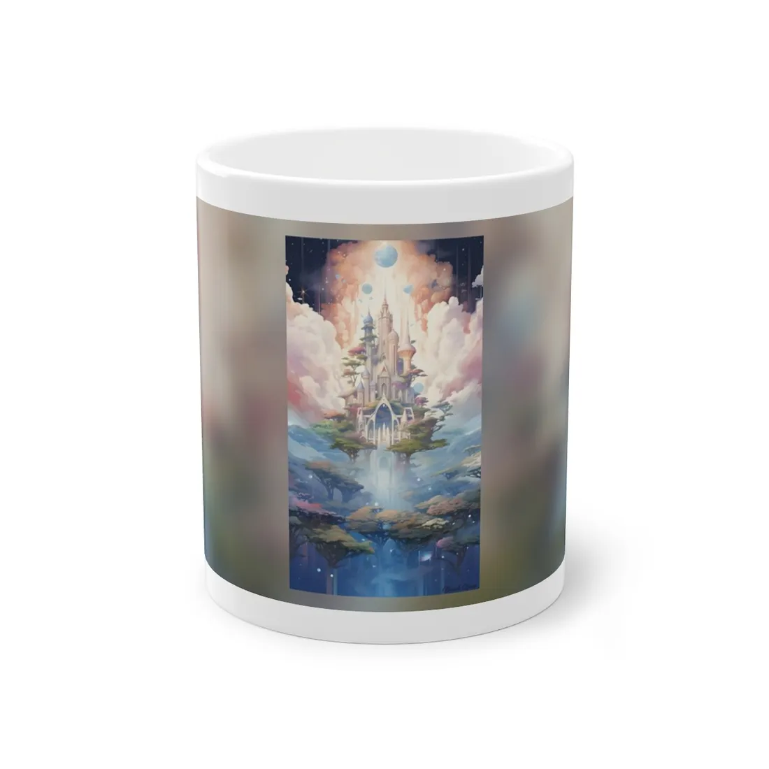 Surreal Floating City in Celestial Fantasy: A Dreamlike - Mug