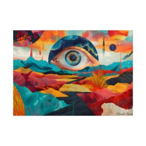Eye over Colorful Landscape Poster