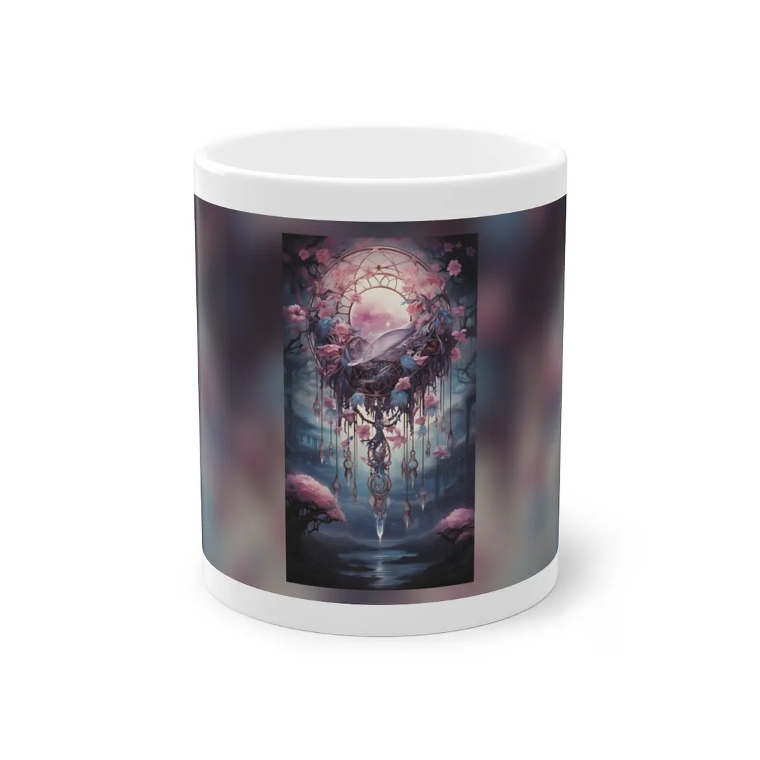 Surreal Landscape: Serene Tree in Vast Sky - Mug