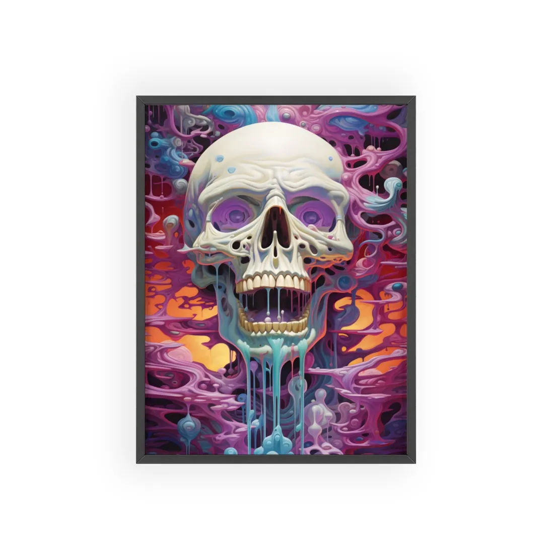 Surreal Landscape: Tears in Reality with 6 Portals and Rifts - Framed Poster