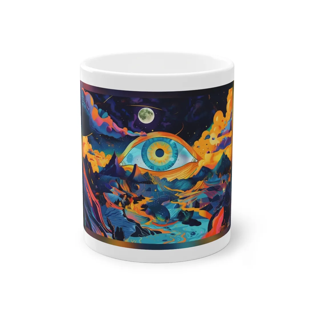 Surreal Landscape with Giant Eye: Mysterious - Mug