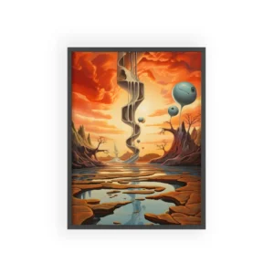 Surreal Desert Landscape Framed Poster