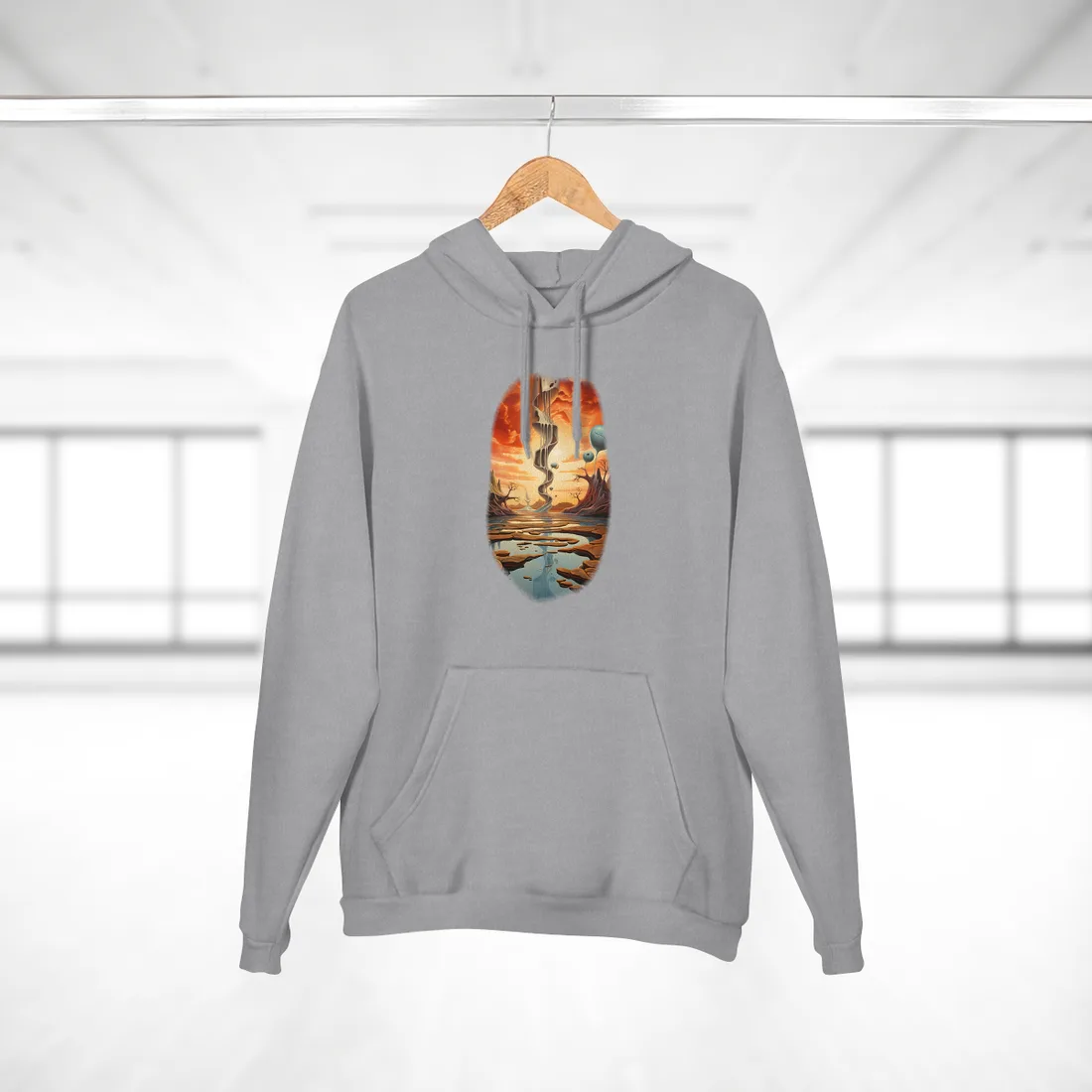 Surreal Psychedelic Dreamscapes: Vibrant - Hoodie (Heather Grey)