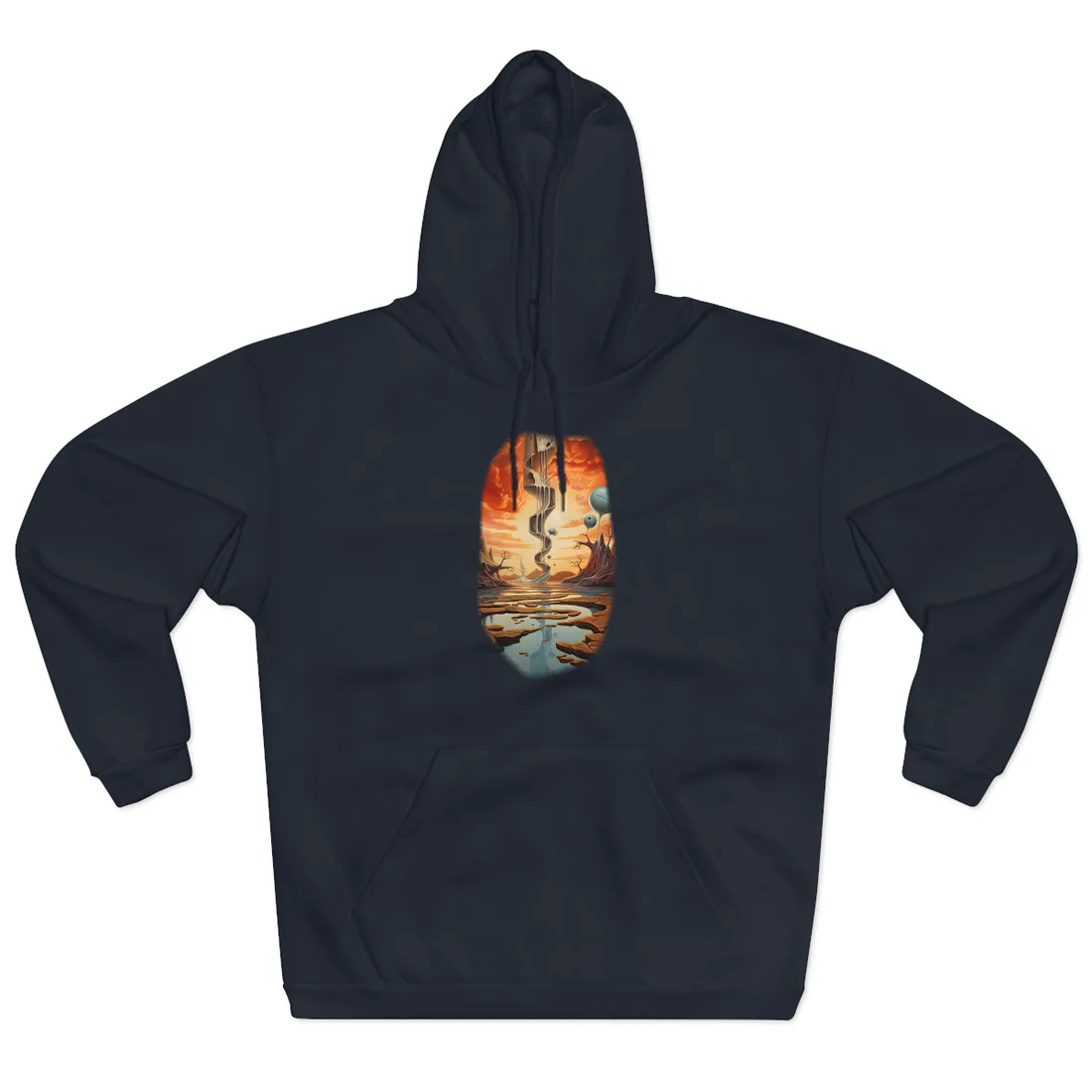 Surreal Psychedelic Dreamscapes: Vibrant - Hoodie (Navy)