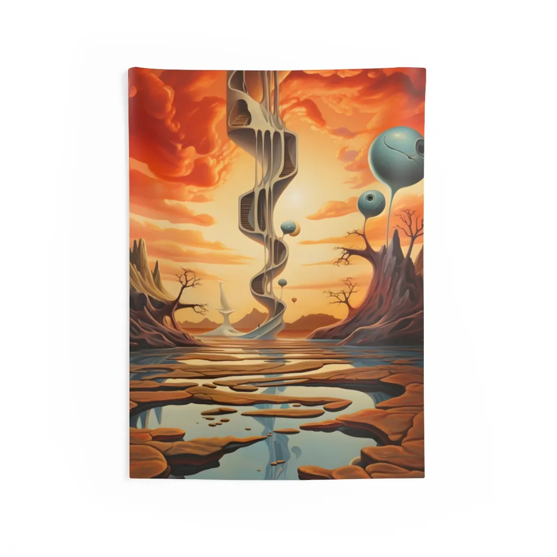 Surreal Psychedelic Dreamscapes: Vibrant - Wall Tapestry