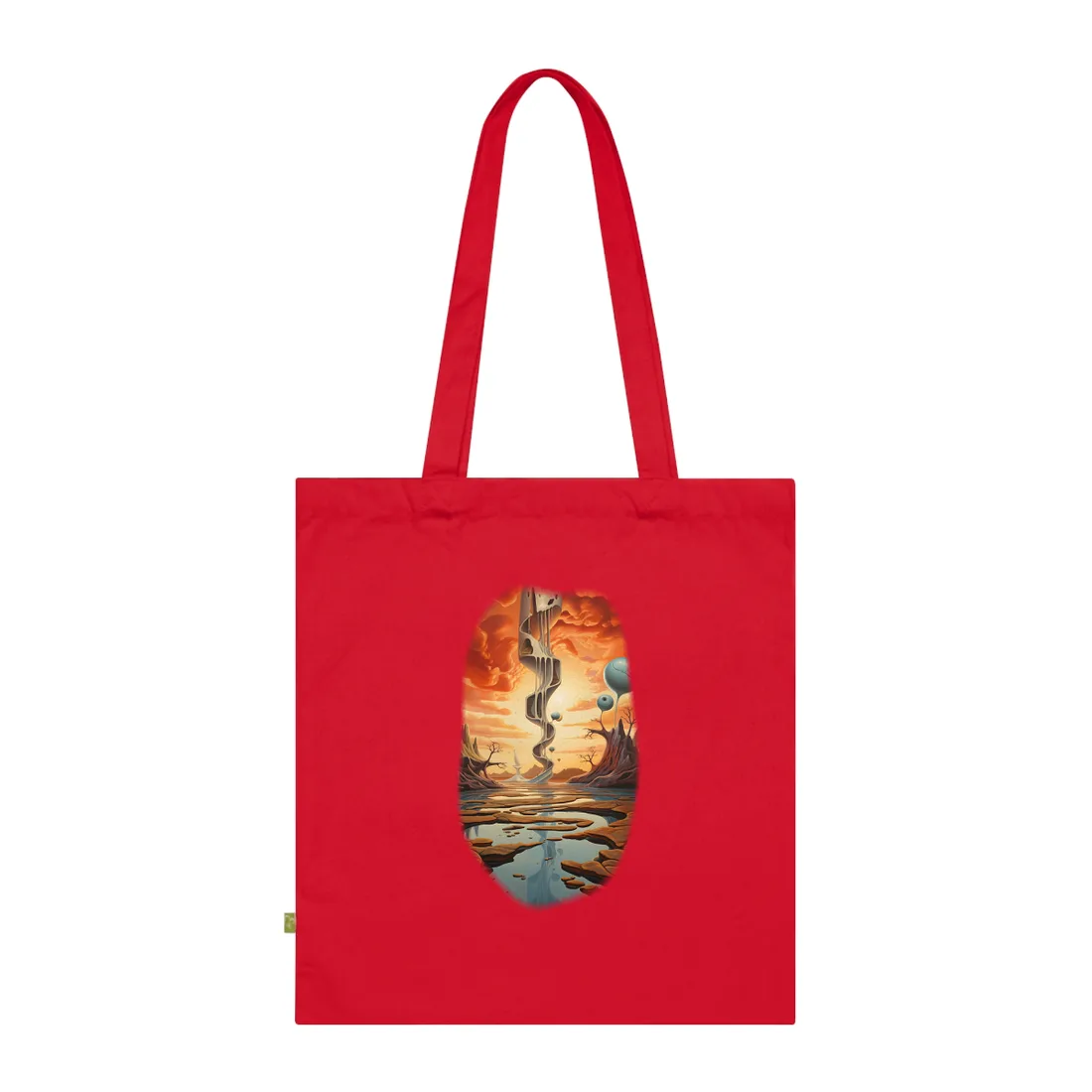Surreal Psychedelic Dreamscapes: Vibrant - Tote Bag (Classic Red)