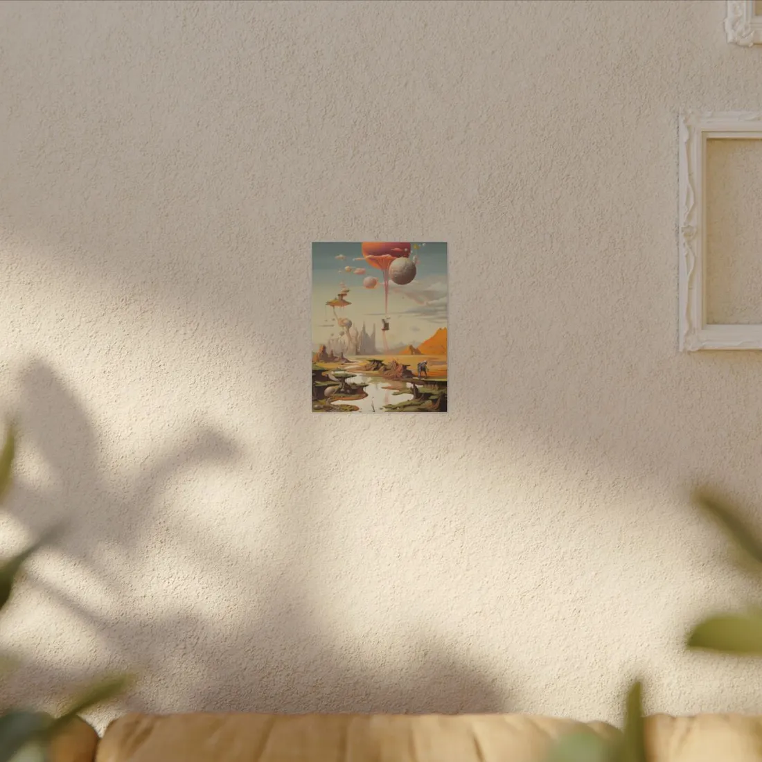 Surreal Psychedelic Dreamworld: Warm Toned Art - Canvas