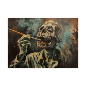 Skeleton Holding a Paintbrush Poster