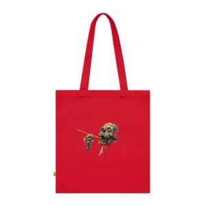 Skeleton Holding a Paintbrush Tote Bag