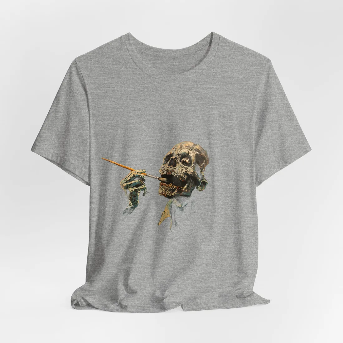 Surreal Zombie Painter: Unique Artwork in Progress - T-Shirt (Athletic Heather)