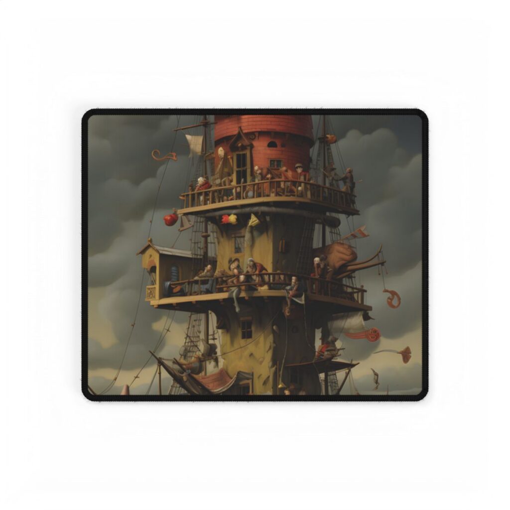Swashbuckling Time Travelers: A Crew of Pirate Adventurers - Desk Mat