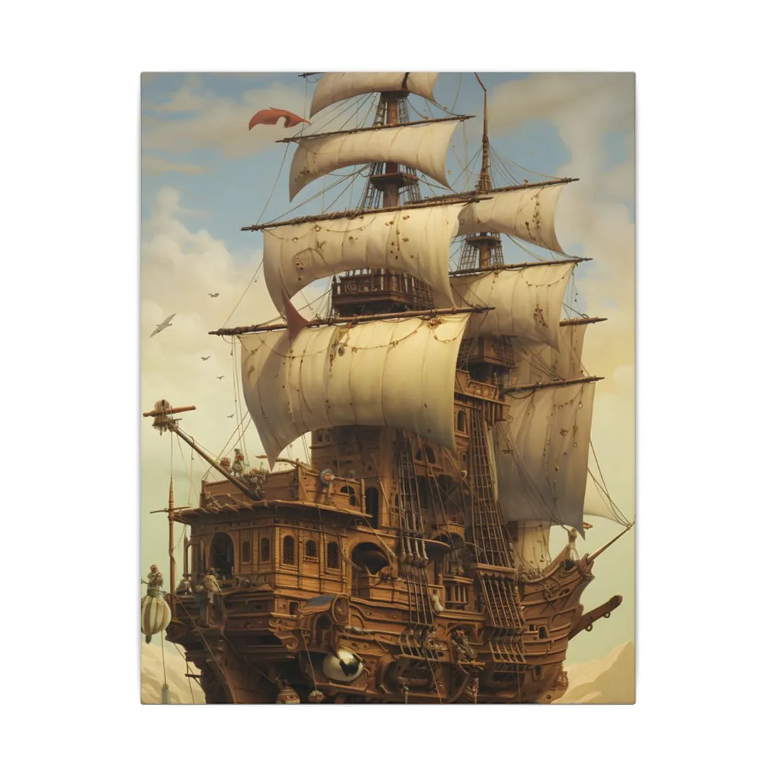 Swashbuckling Time Travelers: A Pirate's Adventure - Canvas