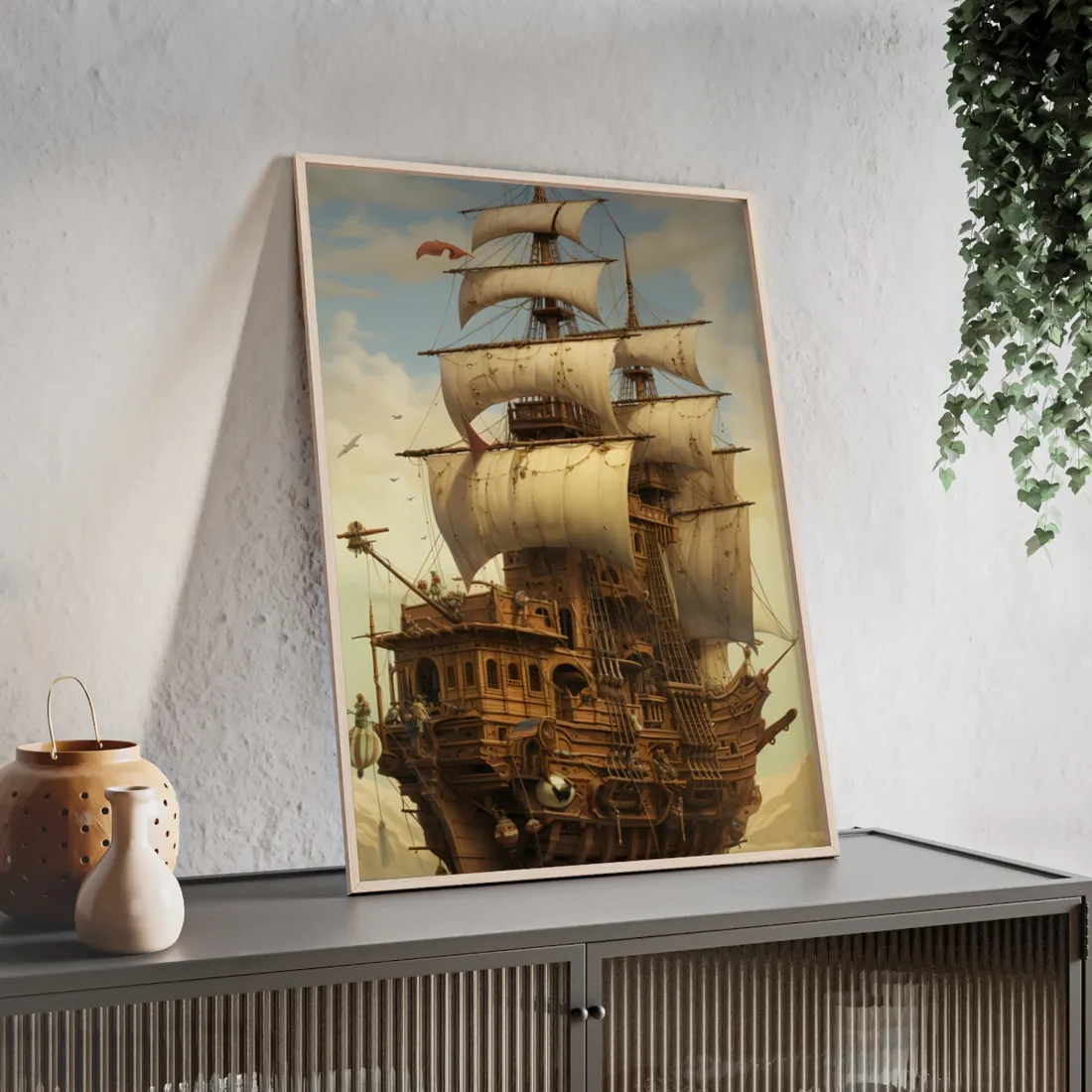 Swashbuckling Time Travelers: A Pirate's Adventure - Framed Poster