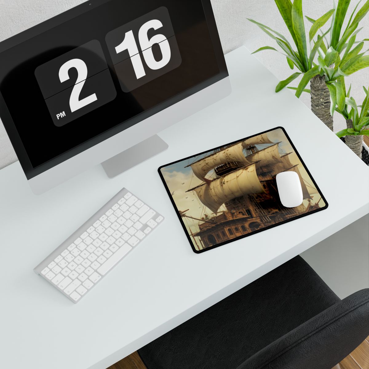 Swashbuckling Time Travelers: A Pirate's Adventure - Desk Mat