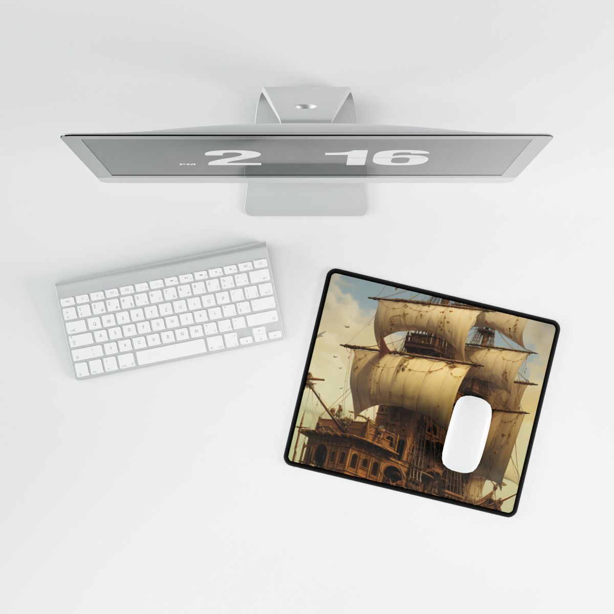Swashbuckling Time Travelers: A Pirate's Adventure - Desk Mat