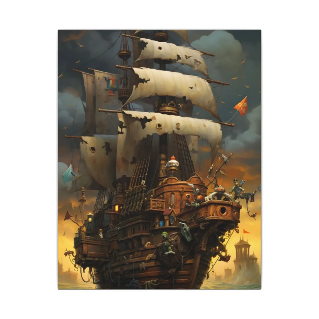 Swashbuckling Time Travelers: Maritime Adventure - Canvas