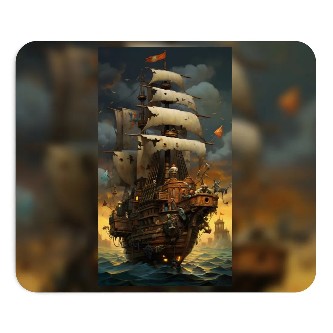 Swashbuckling Time Travelers: Maritime Adventure - Mouse Pad