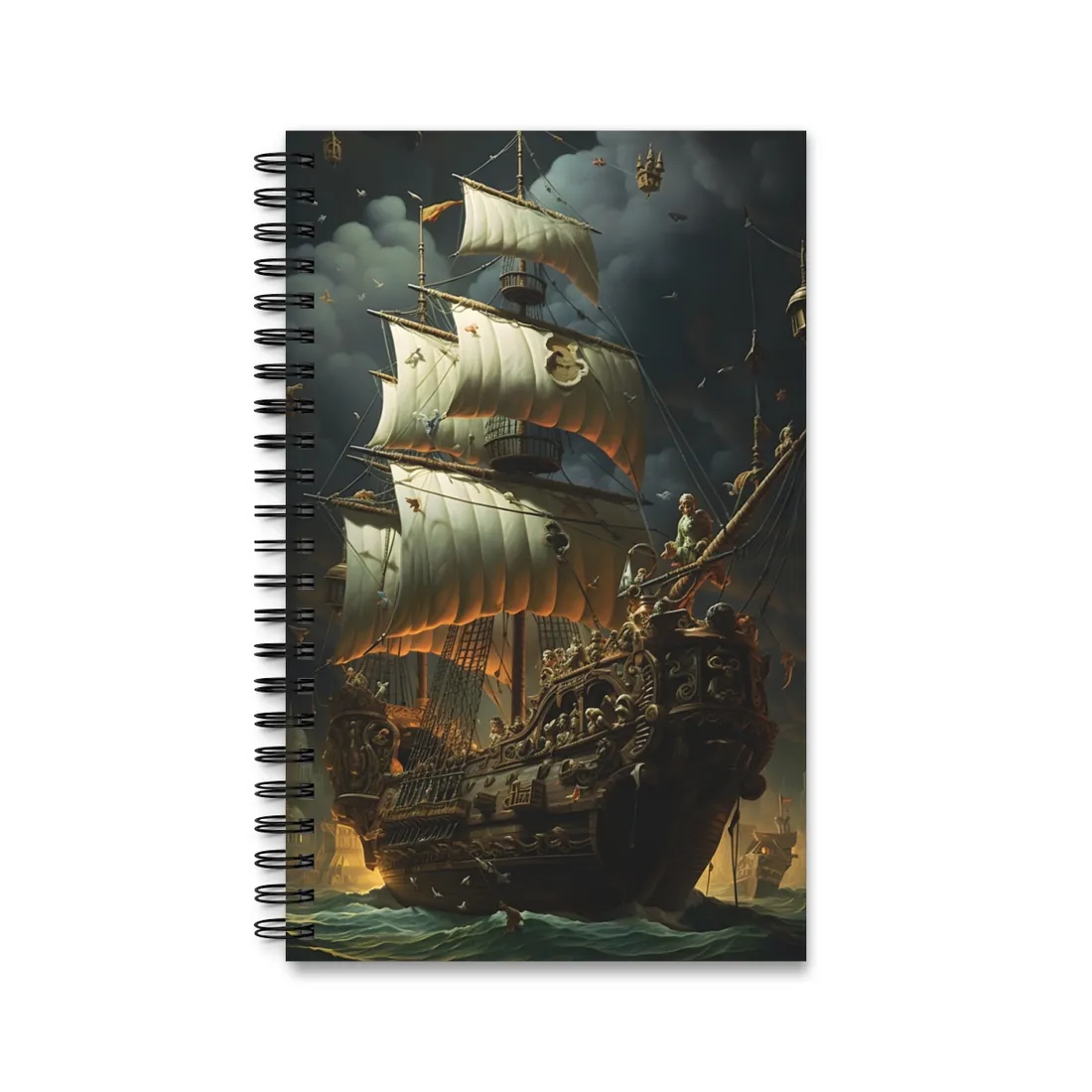 Swashbuckling Time-Traveling Pirate Crew - Spiral Notebook