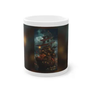 Pirate Ship at Night Mug