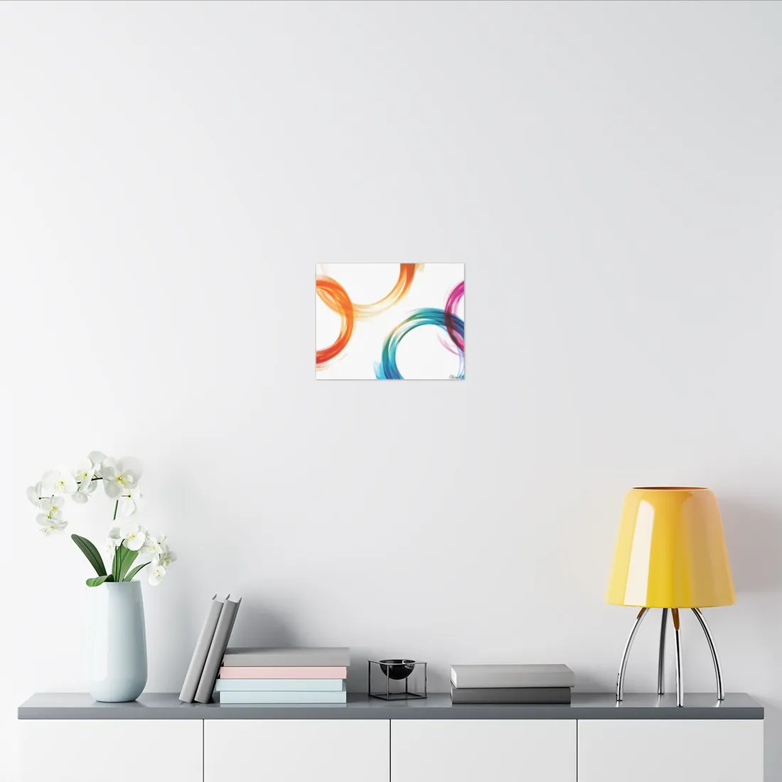 Swirling Abstract Colors: Vibrant - Canvas