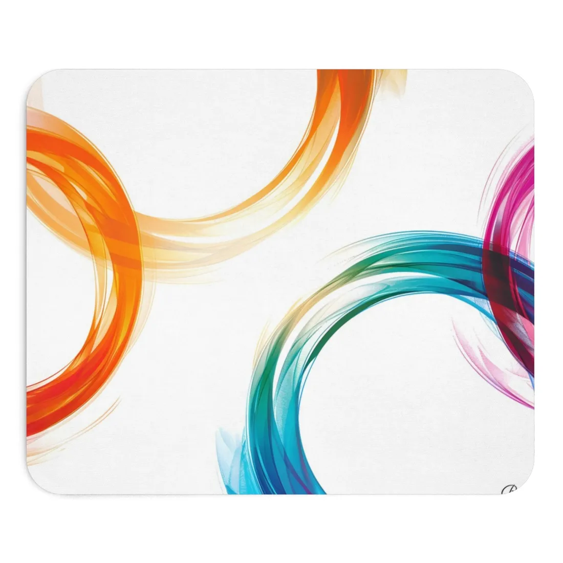 Swirling Abstract Colors: Vibrant - Mouse Pad