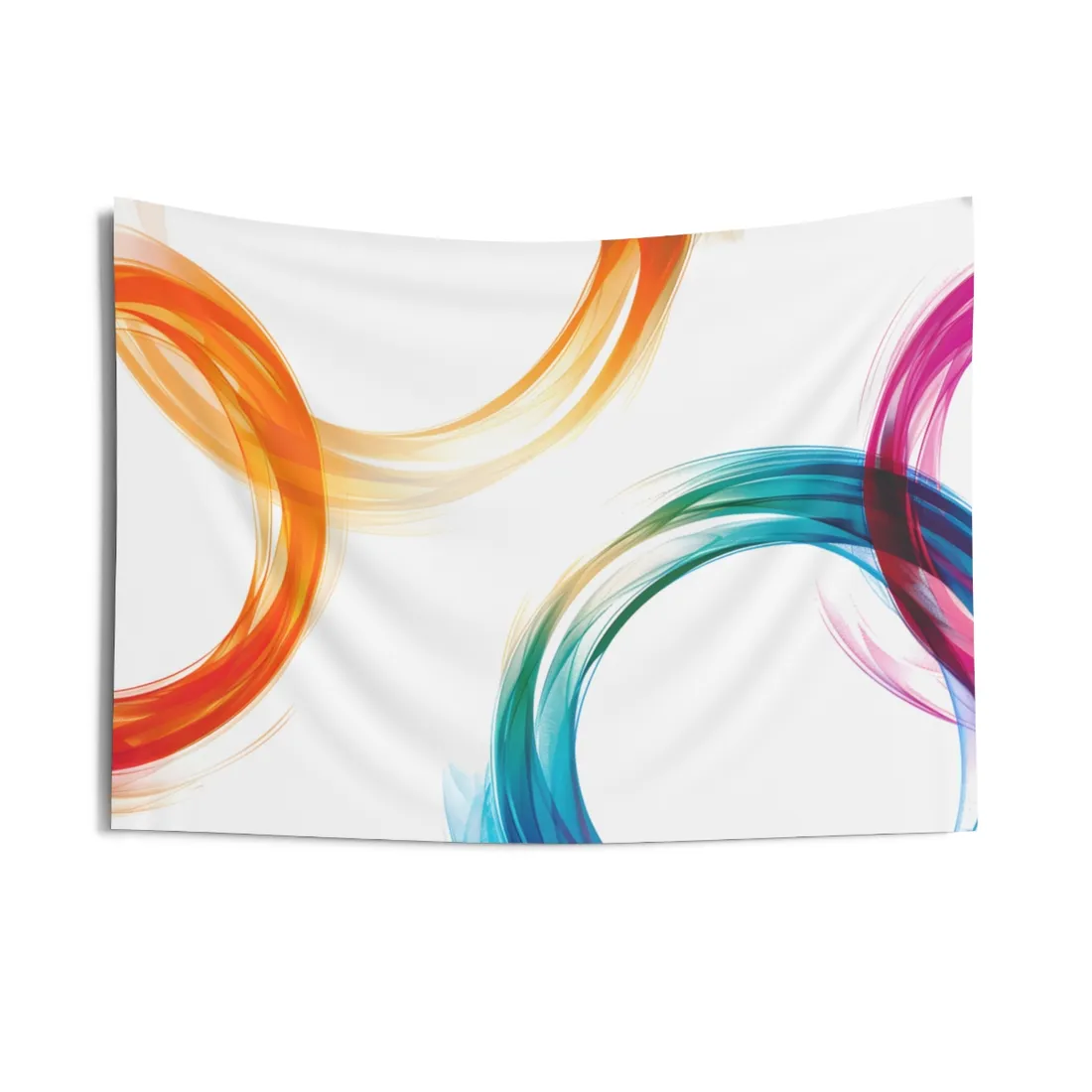Swirling Abstract Colors: Vibrant - Wall Tapestry