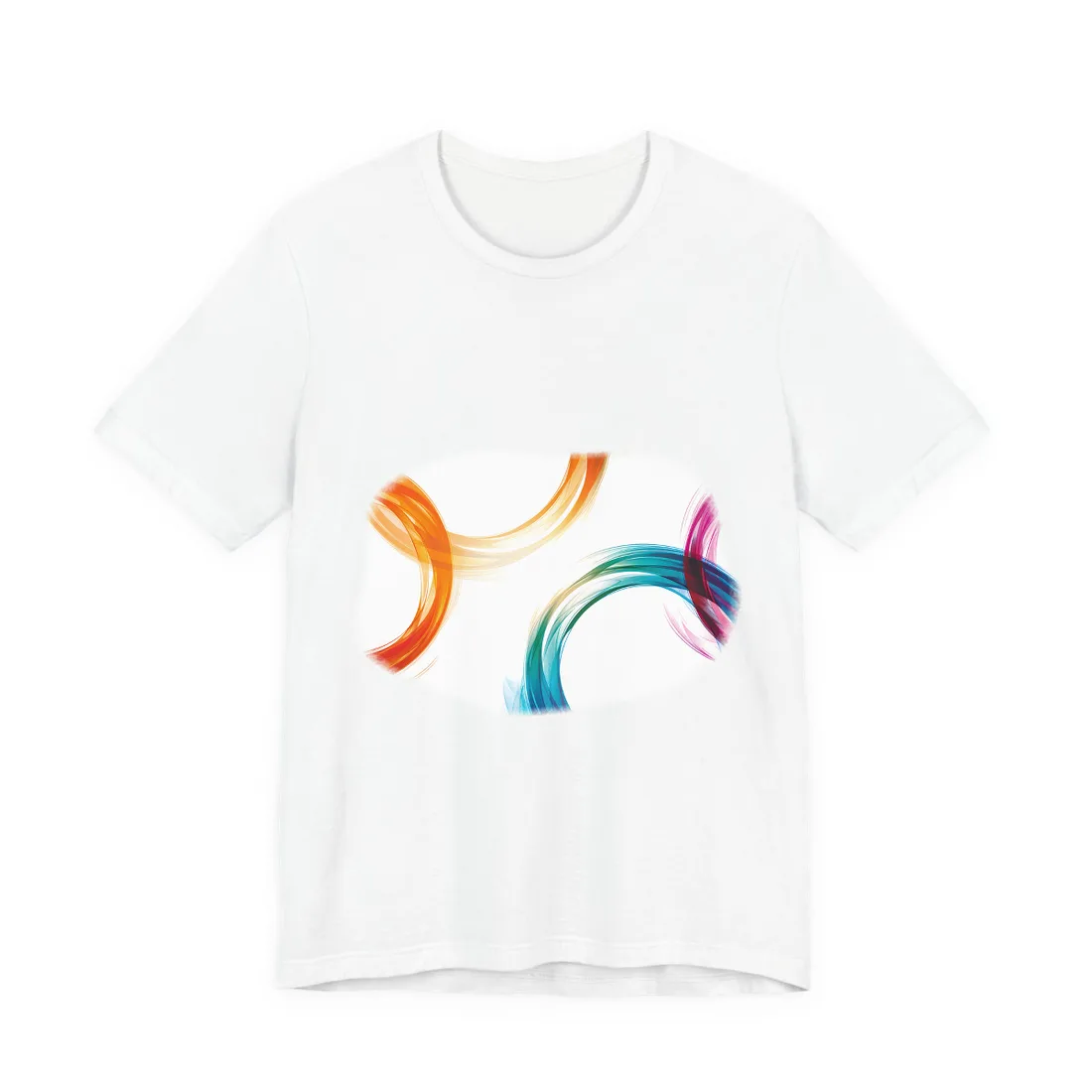 Swirling Abstract Colors: Vibrant - T-Shirt (White)