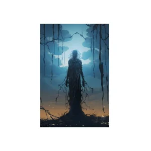 Hooded Figure at Dusk Metal Poster