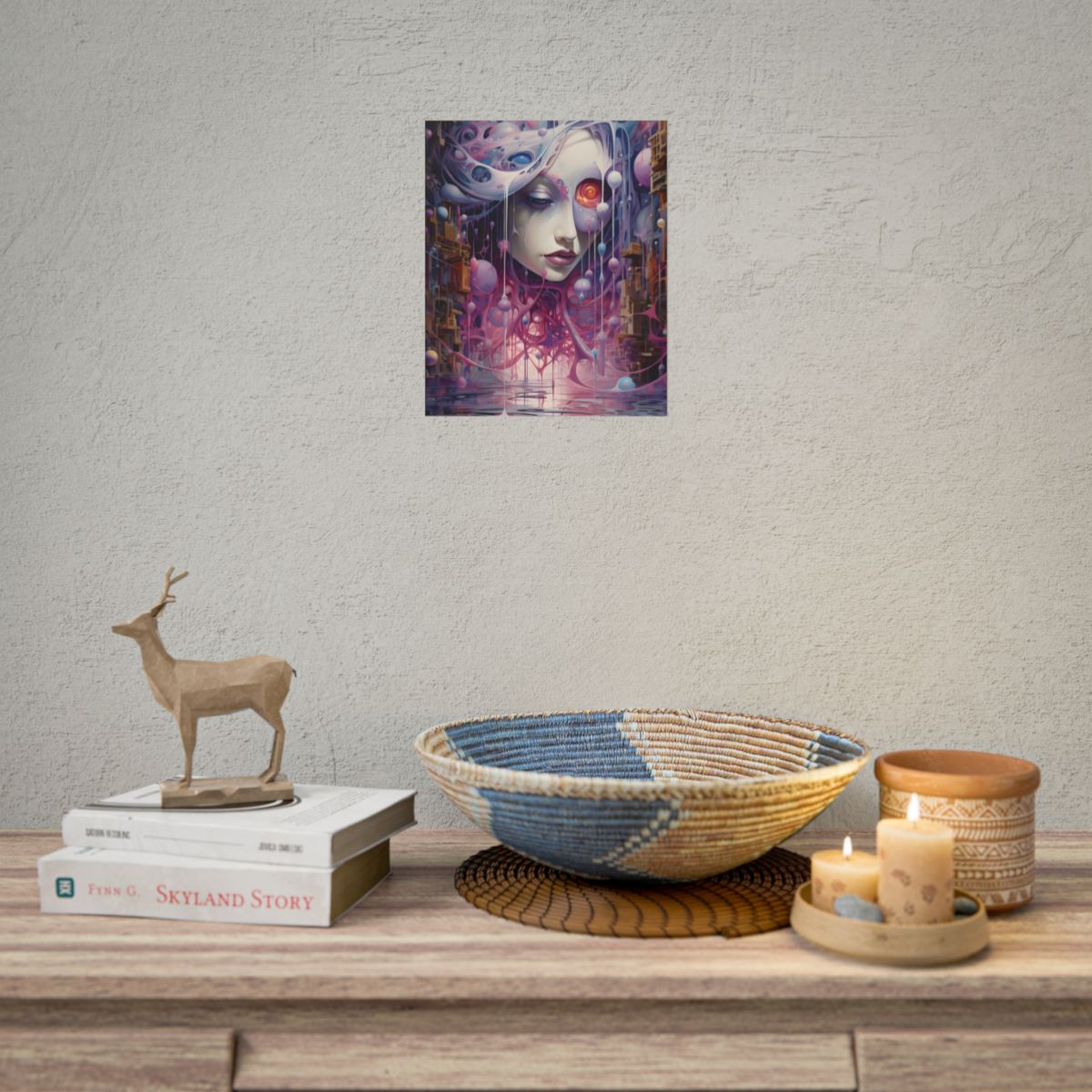 Tears in Reality: Frayed Fabric Artwork - Poster