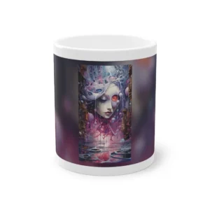 Surreal Face with Red Eye Mug